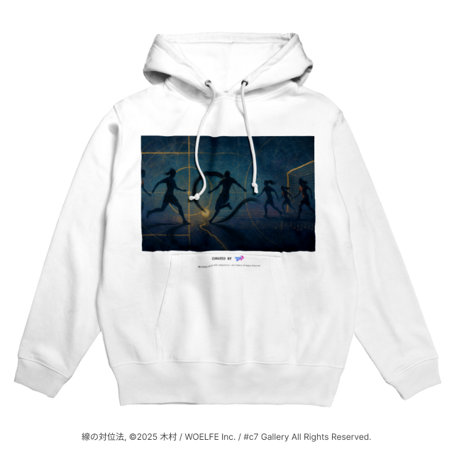 WOELFE HOKKAIDO 線の対位法 Graphic hoodie